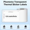 thumbnail image 4 of Rollos de Etiquetas Phomemo Transparentes 40x60mm para M220 M110 M108, 4 of 7