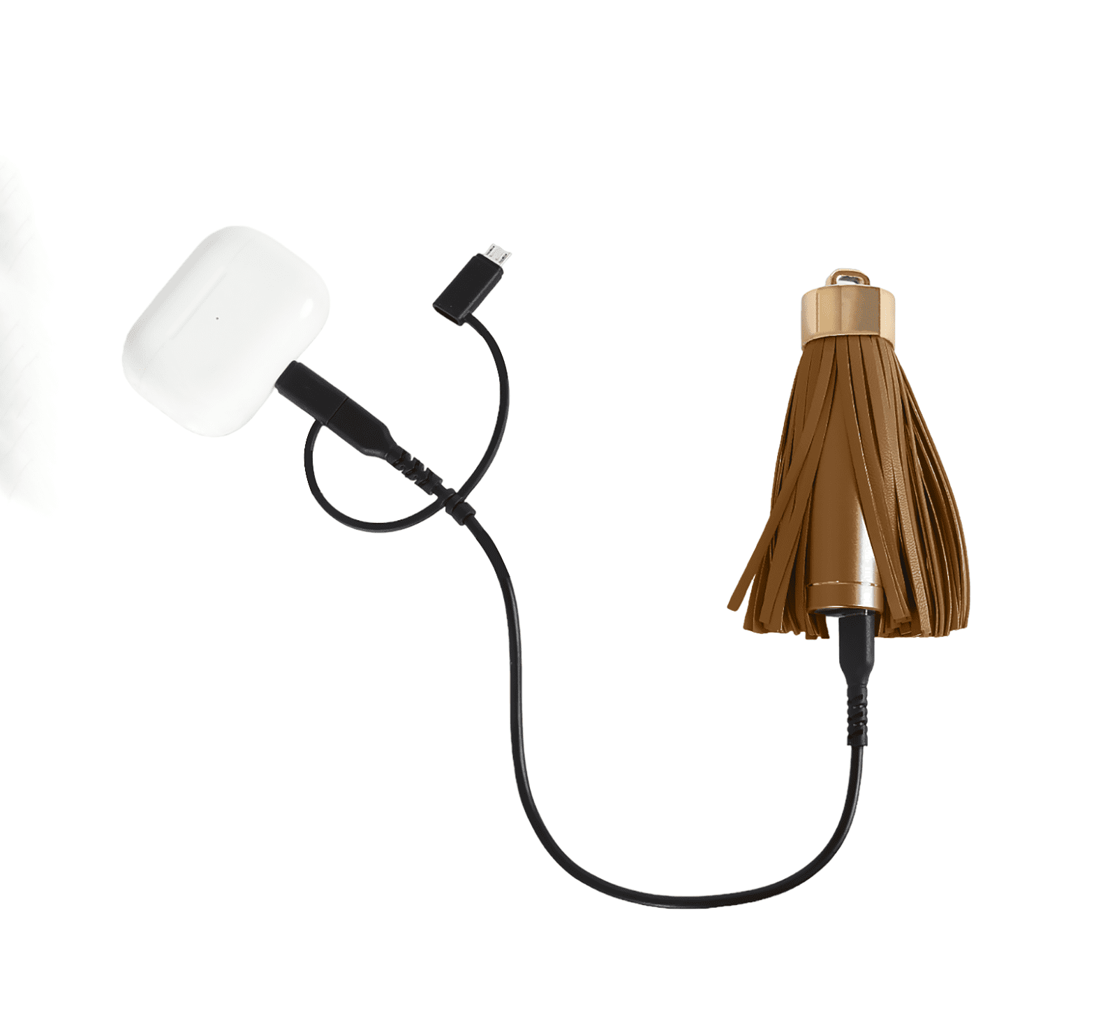 Limitless Tassel Keychain Power Bank (Tan)