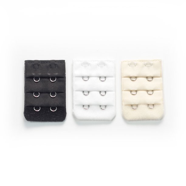 More of Me to Love Twohook Bra Extender 3pack black, white, beige