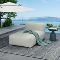 thumbnail image 4 of Patio Furniture Chaise Lounge Chair Outdoor Reclining Chair Garden Pool Lounge Chairs for Outside Sunbathing Recliners Outdoor Bed Beach Chaise Lounge Chair Sunbed (Light Orange, 70'' Length), 4 of 16