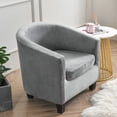 thumbnail image 3 of 1 Set Exquisite Seat Cushion Covers Wear-resistant Polyester Velvet Plush Club Chair Cover for Home, 3 of 8