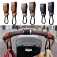 thumbnail image 2 of Baby Stroller Hook Fashion PU Leather Adjustable Pram Hook Cart Organizer Diaper Bag Hanger Children Boy Girl Travel Accessories, 2 of 5