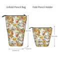 thumbnail image 2 of Lsque Ducks and Flowers Pattern Telescopic Pencil Bag Pen Holder Stationery Case, Stand-up Retractable Transformer Bag Organizer, 2 of 6