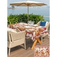 thumbnail image 5 of Rectangle Outdoor Tablecloth With Umbrella Hole And Zipper– Vintage Christmas Gingerbread Man Waterproof Patio Table Cover for Party, Picnic, Backyard, 60"x84" , Beige Red Plaid, 5 of 8