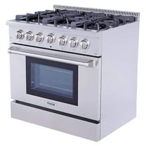 Thor Kitchen 36 Inch Professional 6 Burner Gas Range Oven, Stainless Steel
