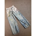 thumbnail image 6 of Women Mid Rise Wide Leg Jeans Baggy Floral Pants Denim Print Boho Palazzo Jeans Boyfriend NZ-N7041 Blue S, 6 of 7