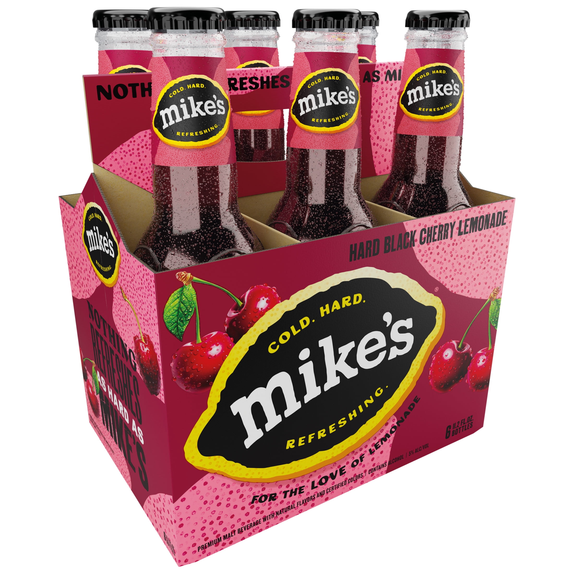 Mike's Hard Lemonade Black Cherry, 6 Pack, 11.2 fl oz Bottles, 5% ABV