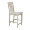 thumbnail image 6 of International Concepts Seaside Solid Wood Shutter Back Counter Height Stool, Unfinished, 6 of 10