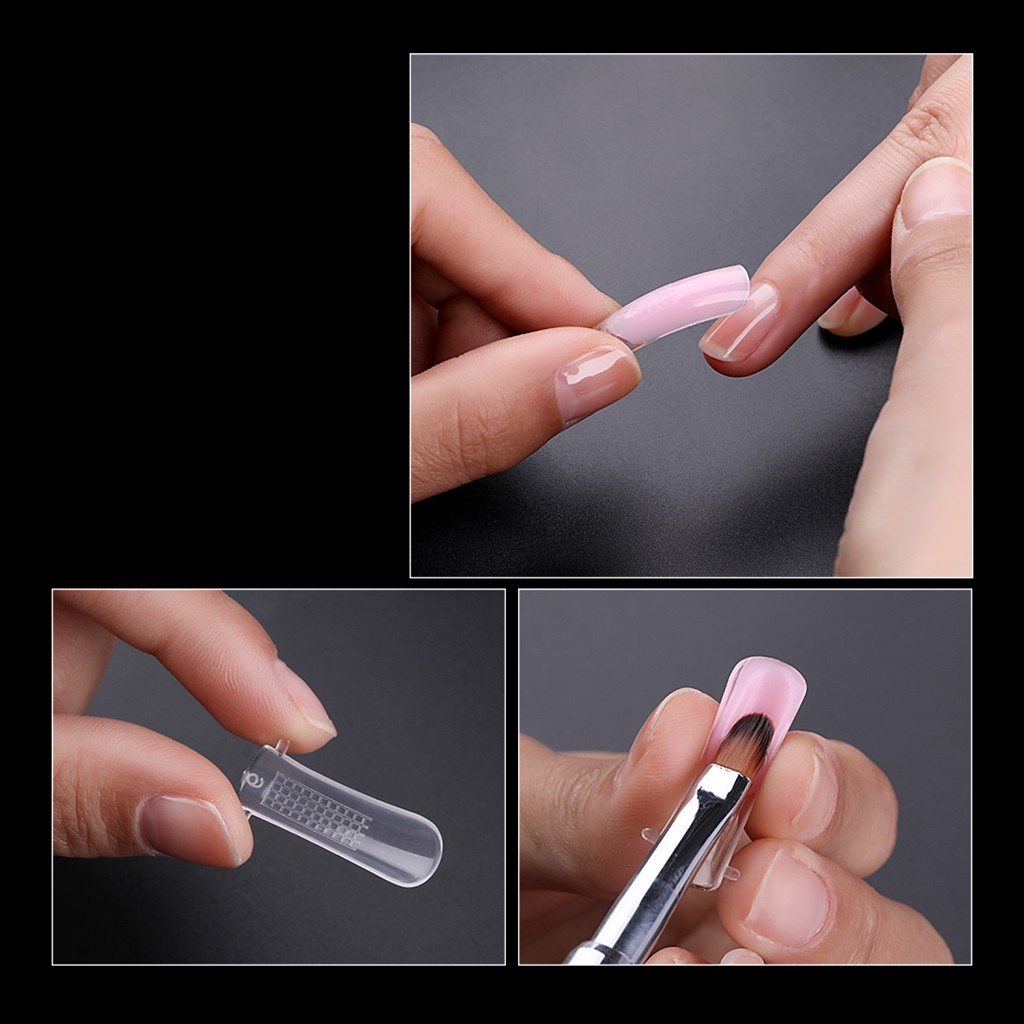 Long Clear on Nails Gel Nail Tip Cute on Nails Clear Coffin Nail Tips Nails Acrylic Full Cover Gel Nail Tips Stuff to Do Nails Acrylic Nails Designed Coffin on French Tip Nails False