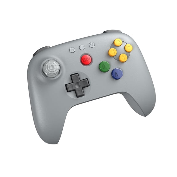 Controlador 8BitDo 64 Bluetooth con Cable Gris