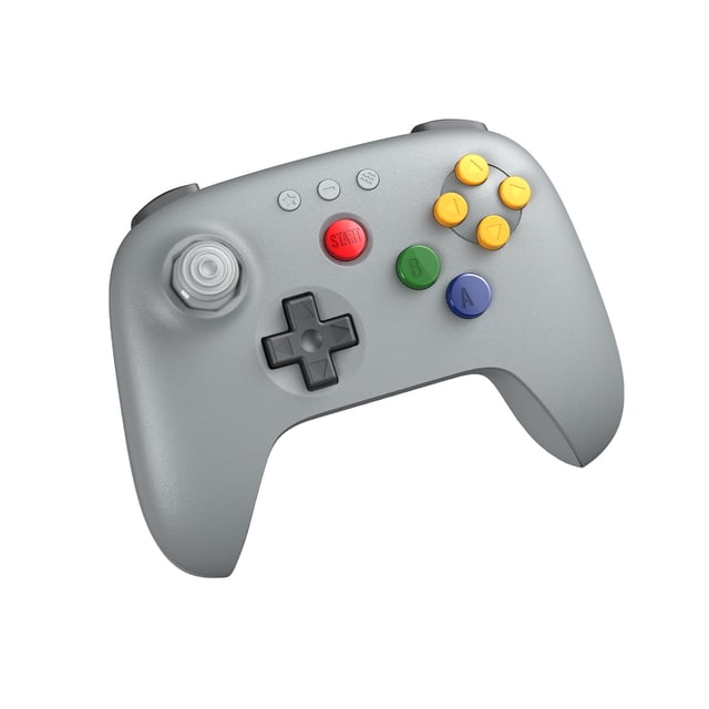 Controlador 8BitDo 64 Bluetooth con Cable Gris