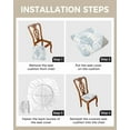 thumbnail image 4 of Blue Grey Coral Coastal Seat Covers for Dining Chairs, Summer Beach Stretch Kitchen Chair Slipcovers, Seaside Nautical Dining Room Chair Covers Removable Office Chair Cover Protector Set of 6, 4 of 6