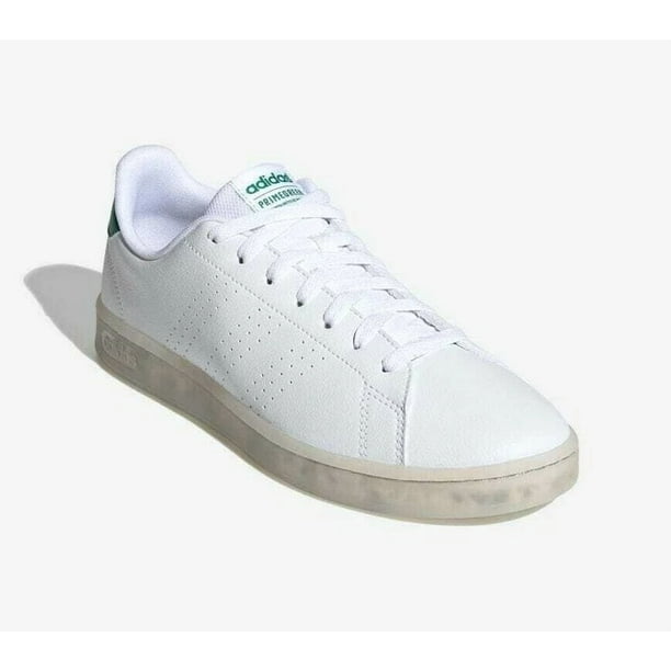 adidas Men's Advantage Eco Sneaker | White/White/Green | Size: 7 M US