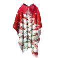 thumbnail image 4 of VINUSLI Hooded Cloak Women Trendy Fleece Asymmetric Hem Pullover Christmas Cape Hoodie Red,Free Size, 4 of 9