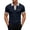 Navy, variant on Wrtxtat Quarter Zip Golf Shirts for Men Short Sleeve Contrast Color Pullover Tee Tops Lightweight Summer Workout Leisure Tee Shirts Yellow XXXL