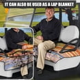 thumbnail image 5 of Whosucclay Sunset Palm Print Golf Cart Seat Cover, Easy to Install Breathable Protector for 2 Person Thickened Golf Cart Seat Towel Blanket, 52.36"x 32.28", 5 of 7