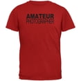 thumbnail image 1 of Halloween Costume de Photographe Amateur Rouge T-Shirt pour Adulte, 1 of 2