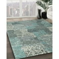 thumbnail image 2 of Ahgly Company Indoor Rectangle Contemporary Grayish Turquoise Green Persian Area Rugs, 7' x 10', 2 of 6