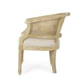 thumbnail image 4 of GDF Studio Velie French Country Fabric Upholstered Wood and Cane Accent Chair, Beige and Natural, 4 of 11