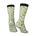 thumbnail image 5 of Uemuo Cute Chubby Frog Pattern Women's Crew Socks, Soft Durable Breathable Moisture-Wicking with Odor Control Cotton socks, 5 of 9