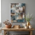 thumbnail image 6 of Canvas Wall Art, Blue Brown Geometric Framed Canvas Prints for Bedroom Dining Room, Modern Ombre Abstract Art Large Gallery Wrapped Wall Decor for Home Office, Gifts, 20"x24" Ship Next Day, 6 of 9