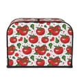 thumbnail image 2 of Honeii Hand Drawn Tomatoes Print 4 slice Toaster Cover, Two Slice Toaster Dust-proof Cover For Kitchen Small Appliance and Fingerprint Protection, 2 of 7