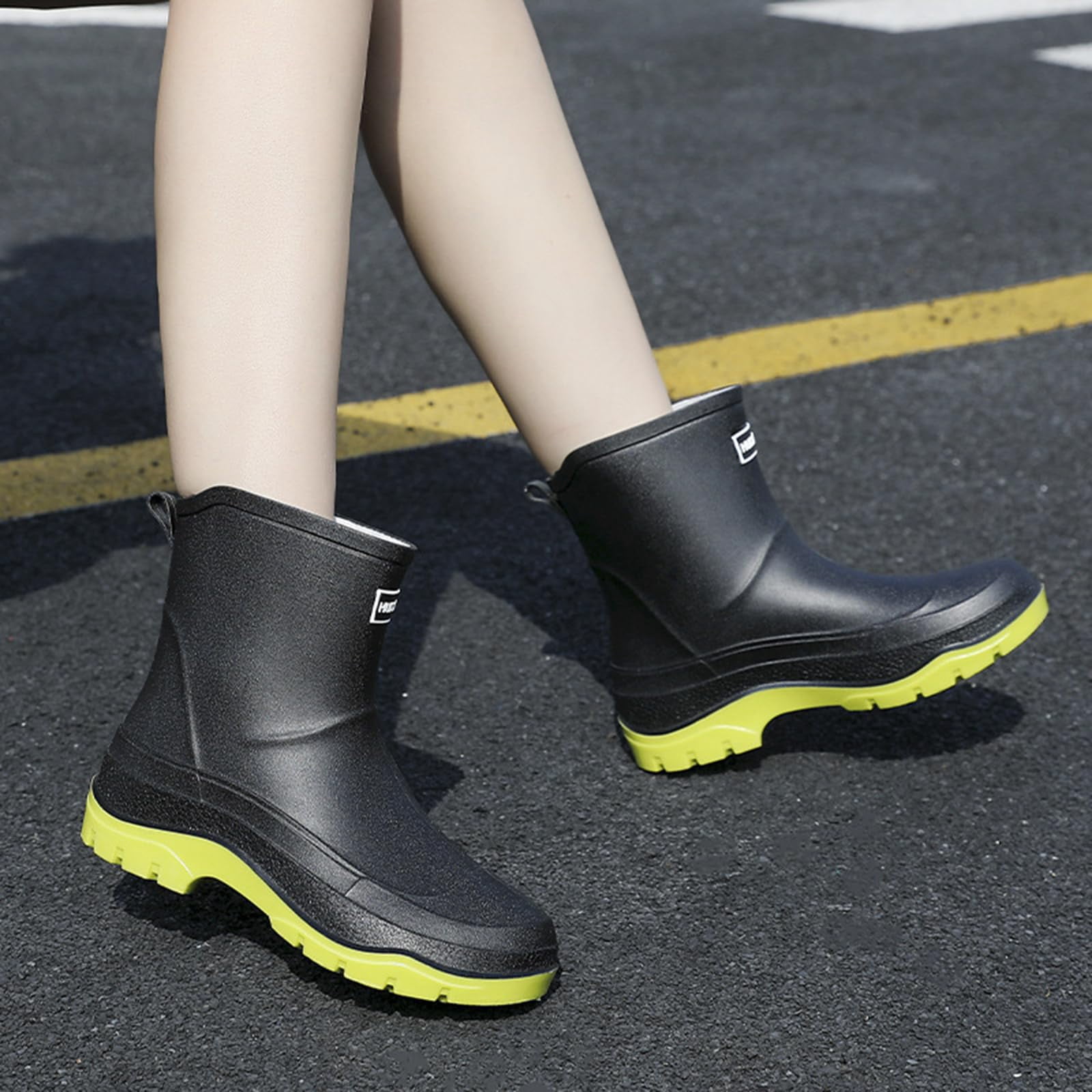 AUXDIQ Rain Boots Women Short Ankle Waterproof Rain Shoes Outdoor Garden Shoes