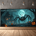 thumbnail image 5 of Decorative Design Halloween Banner Spooky Theme Night Background Spider Decoration Haunted House Pumpkins for Halloween Party Event Outdoor Decoration, 5 of 9