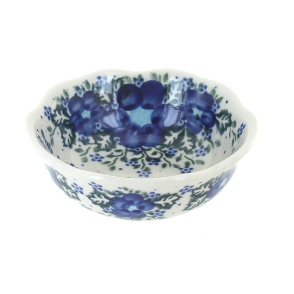 Blue Rose Polish Pottery Melanie Small Scallop Bowl