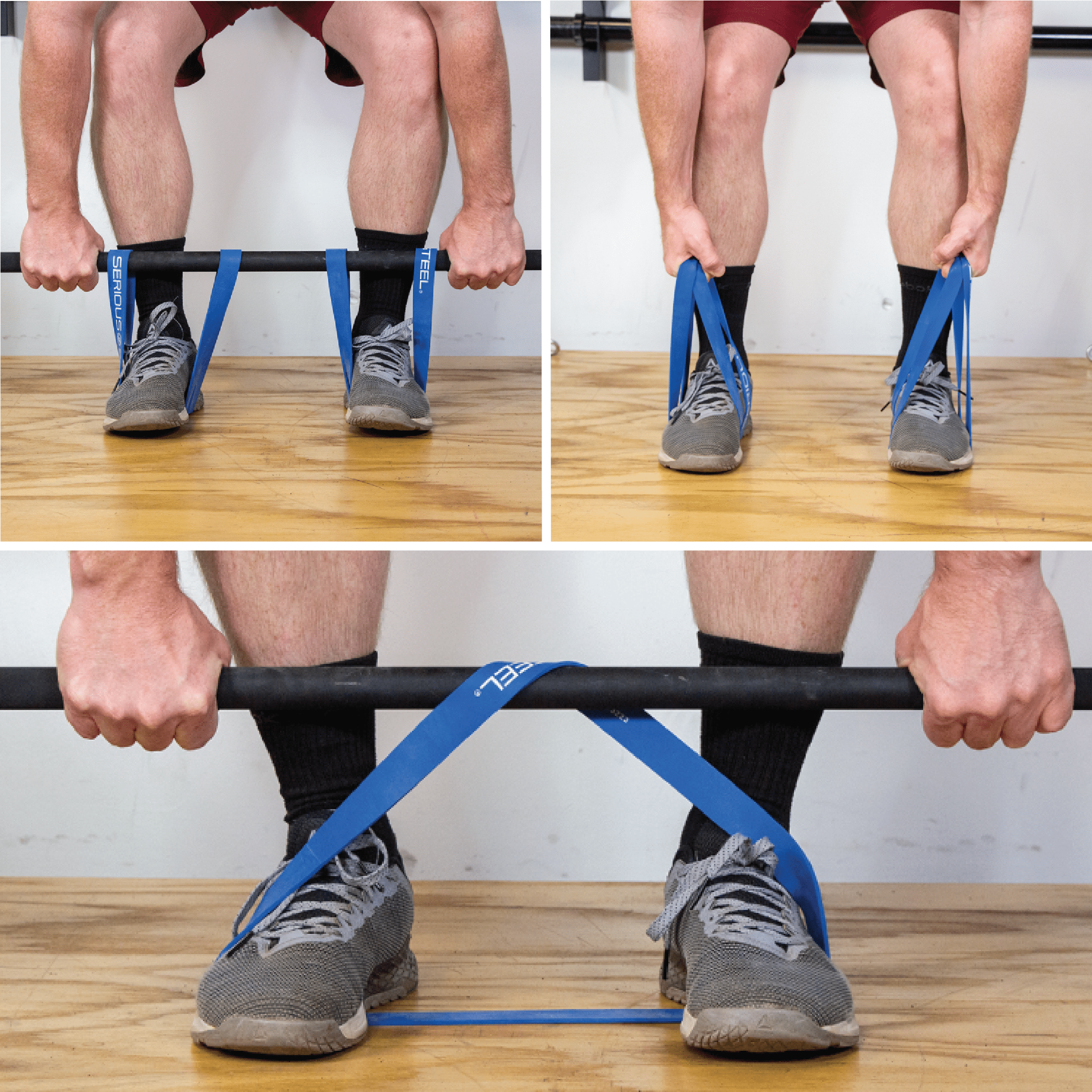 Serious Steel Fitness (20") Resistance Bands | Deadlift Bands | Pairs | Blue