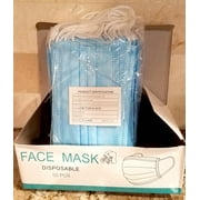 50 Mascaras Desechables Para La Cara Men/Women Face Dust Protectors Blue Disposal Msk CE Certified