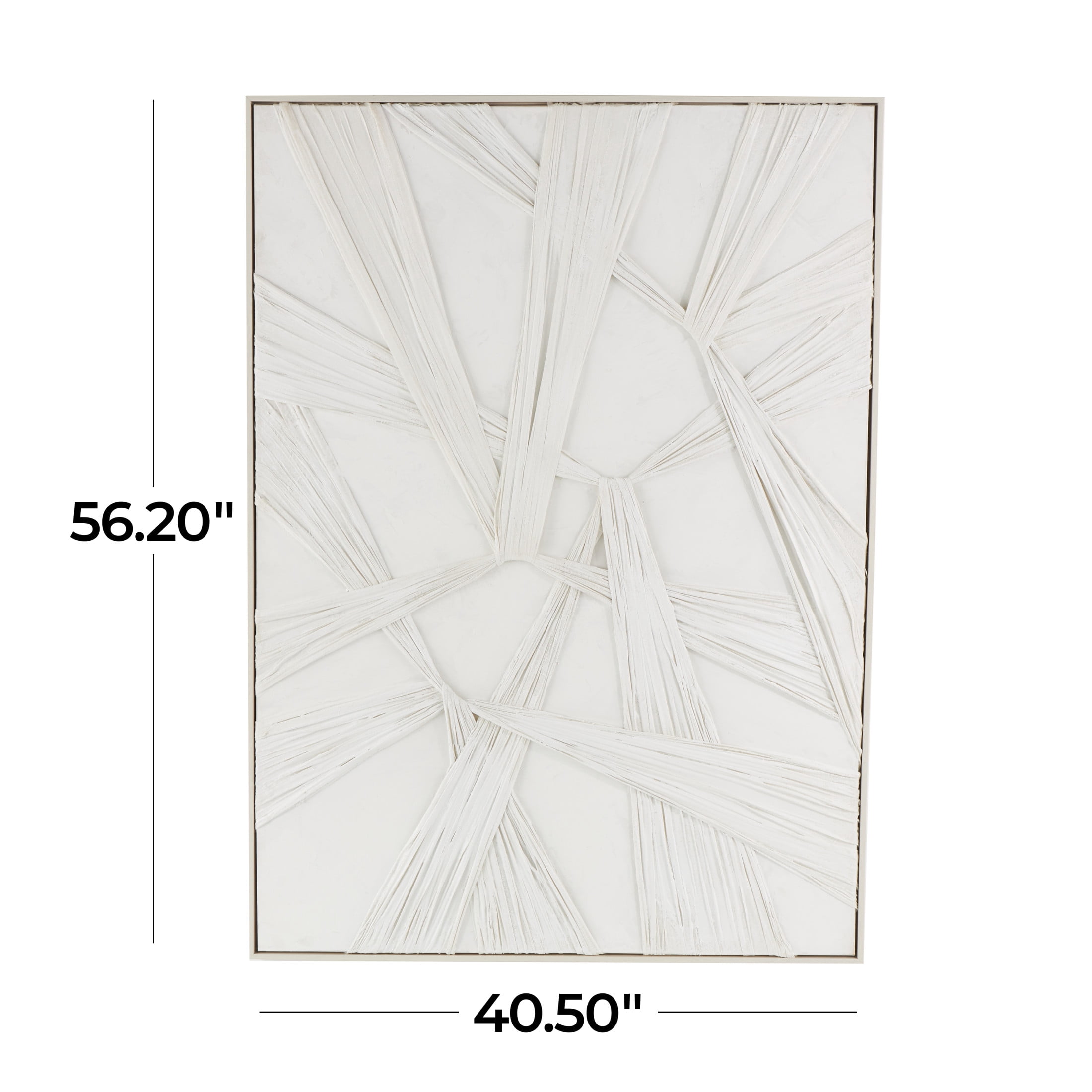 41" x 56" Intertwined Cloth Abstract Framed Wall Art, by DecMode