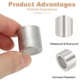 thumbnail image 3 of Uxcell Aluminum Crimping Loop Sleeve, Wire Rope Stop Sleeve Round Crimp Ferrules for Wire Rope 1/2"(12mm), 3 of 7