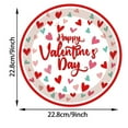 thumbnail image 3 of Wdhugt 2024 Valentines Day Party Supplies Tableware Set - 20 Set Heart and Love Disposable Dinnerware for School Office Home - 9-Inch Plate, 3 of 6