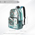 thumbnail image 7 of ZIATUBLES Clear Backpack 17 Inch, Heavy Duty Fabric & PVC Sports Transparent Bookbag for Boys Girls, Ocean Turtle Coral Print See Through Backpack for School, Work & Security, 7 of 7