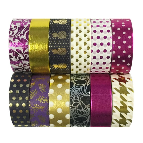 Wrapables® Washi Tapes Decorative Masking Tapes, Set of 12, ADSET58