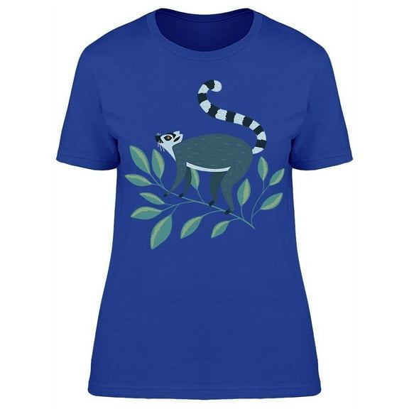 Cute Lemur Branch T-Shirt Women -Image by Shutterstock, Female 3X-Large