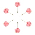 thumbnail image 1 of 6 Pcs Ramilletes de Rosa para Novio Unique Bargains Rosa Oscuro 2 pulgadas x 3.5 pulgadas, 1 of 5
