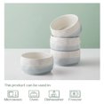 thumbnail image 3 of DOWAN 4.5 inch Ceramic Soup Bowls, Set Of 4, Light Blue & White, 3 of 7