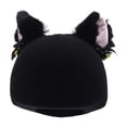 thumbnail image 2 of Bonita funda para casco de esquí para deportes de invierno, elástica y decorativa. Negro, 2 of 9