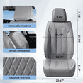 thumbnail image 6 of Coverado Front Car Seat Covers, Premium Leather Seat Protectors, Classic Auto Interior Cushions Universal Fit for Most Cars, SUVs and Trucks, Gray, 6 of 8