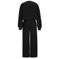 thumbnail image 4 of Aofany Women's 2 Piece Outfits Solid Sweatsuits Long Sleeve Pullover Sweatshirt Wide Leg Pants Tracksuit Set Lounge Set, 4 of 5