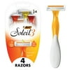 BIC Soleil 3 Women's 3-Blade Disposable Razors, 4 Count