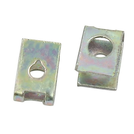 Metal Universe Card Unique Bargains 50Pcs Universal Metal U-Type RIvets Door Panel Fastener Clips for Car 5mm ()
