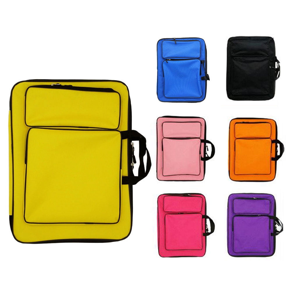 Large Oxford Artist Portfolio Bag Foldable Waterproof Artwork Drawing Painting Storage Bag Drawing Board Bag with Adjustable Strap Carry Backpack for Palette Paints Brushes Pencils 
