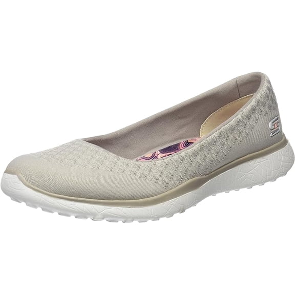 Skechers Slip on Shoes for Women Microburst One Up Fashion Sneakers Breathable Woven Fabric Air Cooled Memory Foam Lightweight Cushioned Midsole