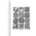 thumbnail image 2 of HLONK 1 Set Leather Stamping Tool Kit Twelve Constellations Pattern Stamps Leather Craft Tool, 2 of 7