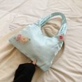 thumbnail image 4 of Bolso Hombro para Mujer Mano Flores Hobo Sólido Nailon Viajes () Azul, 4 of 6