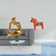 thumbnail image 2 of Estatua De Caballo De Dala Con Pensador Abstracto, Decoración Para Mesa, Sala De Estar, Estantería De Oficina, Armario De Entrada, Decoración Del Hogar, Escultura Animal, Adorno, 2 of 8