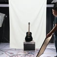 thumbnail image 2 of LEORX 1Pack Photographic Studio Photo Backgrounds White Polyester Backdrop 11.8x79in, 2 of 8